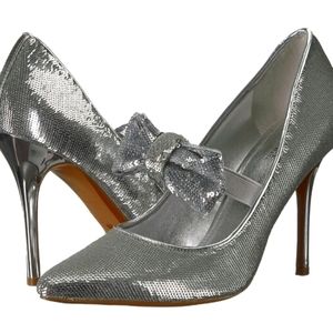 Michael kors Paris pump sequins silver size 7